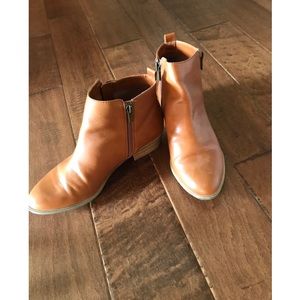 Brown Pointed-Toe Booties